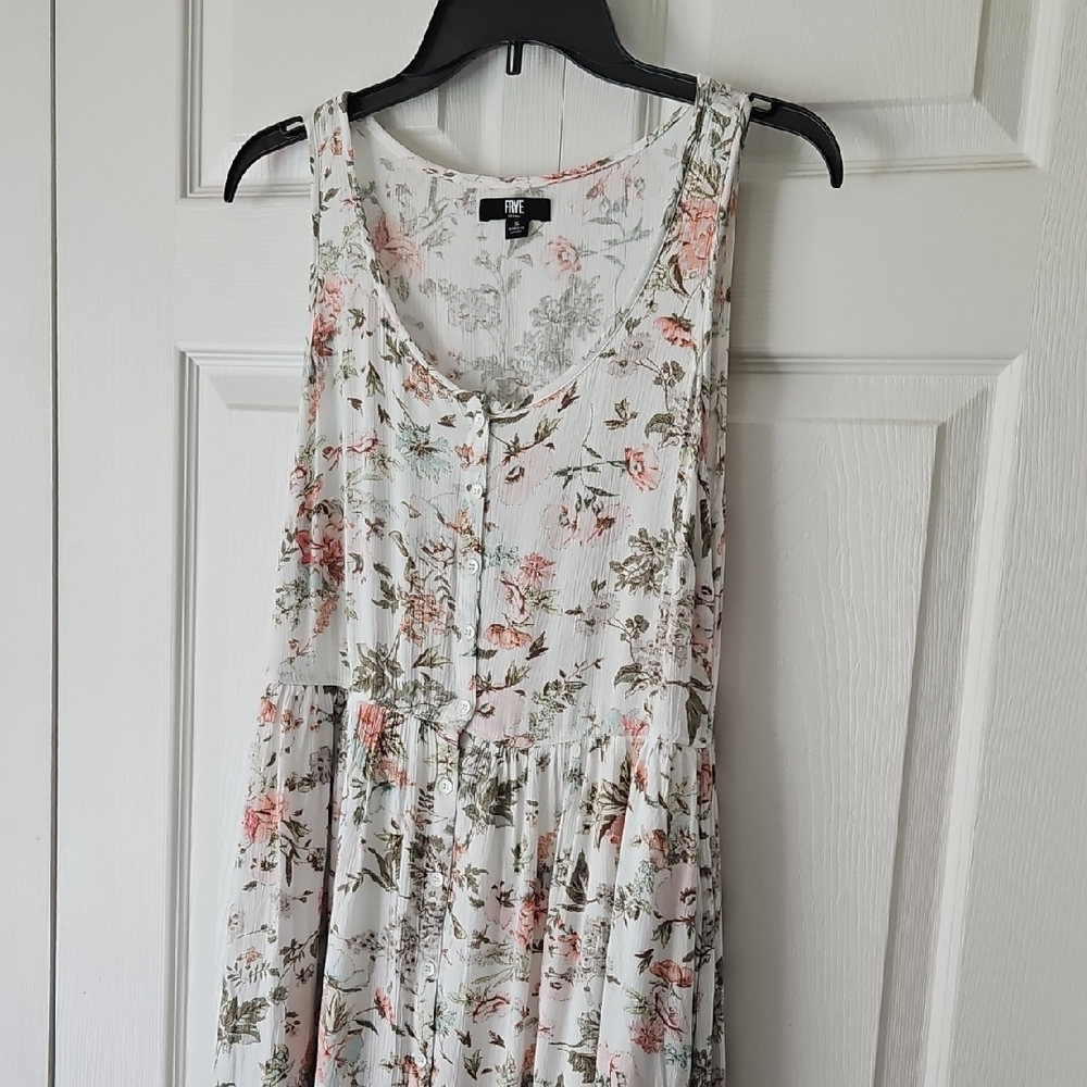 Frye Floral Maxi Dress in Cream and Pink